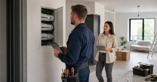Specjalista ocenia instalację elektryczną w mieszkaniu przed remontem